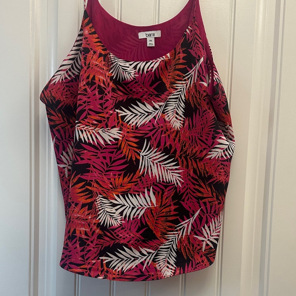 Bar III Women's Vibrant Leaf Print Camisole